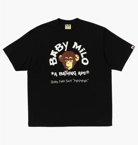 Футболка мужская BAPE Milo College Relaxed Fit Tee Black (2L30110302) 2L30110302 фото
