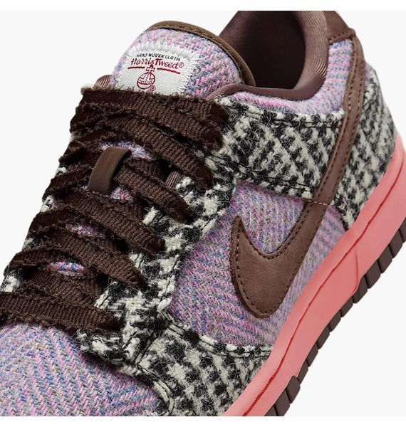 Кроссовки женские Nike Dunk Low x Harris Tweed 'Purple Pink' (HQ5036-902) HQ5036-902 фото
