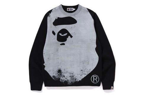 Свитшот мужской Bape APE HEAD OVER PRINT CREWNECK SWEAT 1k80113006 1k80113006 фото