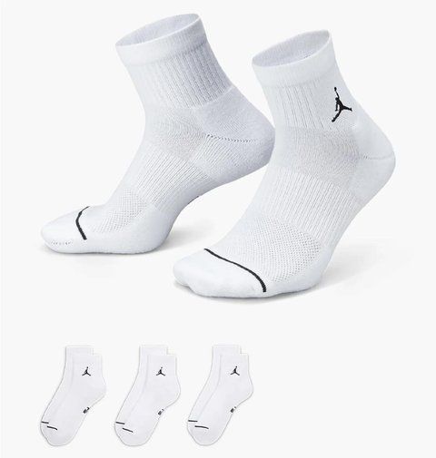 Носки Nike U J Ed Cush Poly Ankle 3Pr 144 (DX9655-100) DX9655-100 фото