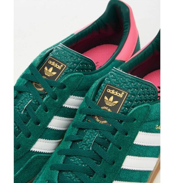 Кросівки жіночі Adidas Gazelle Indoor Collegiate Green Lucid Pink (IG5929) IG5929 фото