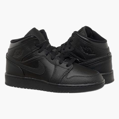 Кросівки жіночі Jordan 1 Mid (Gs) Black (554725-091) 554725-091 фото