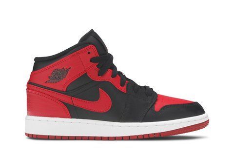 Кроссовки Air Jordan 1 Mid Banned GS (554725-074) 554725-074 фото