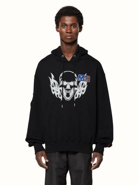 Свитшот мужской Heron Preston Flaming Skull (HMBA020F22JER001-BLACK) HMBA020F22JER001-BLACK фото
