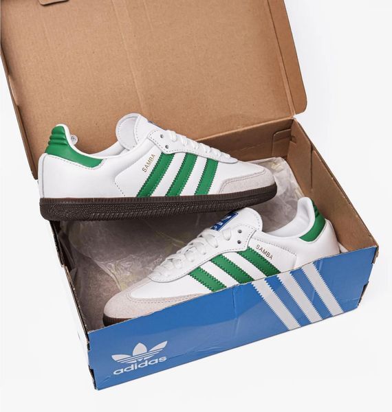 Кросівки Adidas Samba OG White & Green (IG1024) IG1024 фото